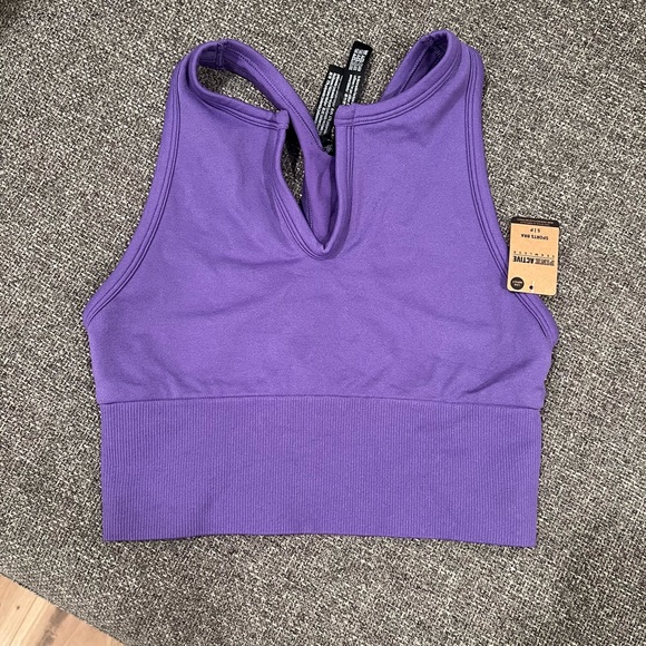 NWT PINK VICTORIA SECRET Purple Sports Bra - Picture 1 of 2